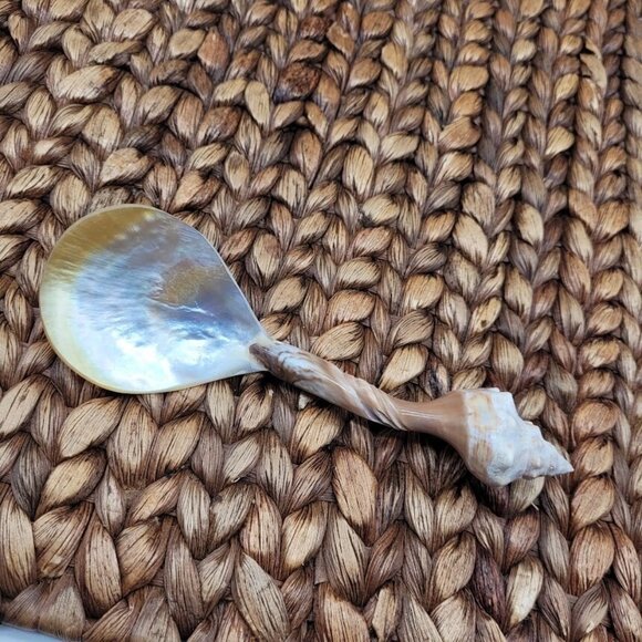 NEW Seashell Serving Set Mother Pearl Handmade Beach Wedding Party Boat Seaside - Picture 4 of 9